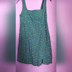 Green Mini Floral Sundress